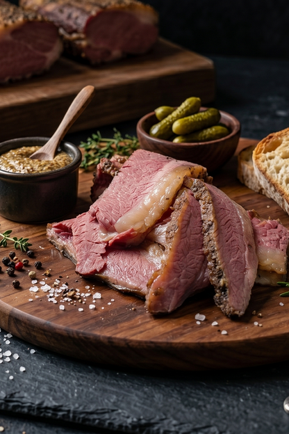 煙燻猶太紅牛pastrami 250g｜美國牛｜牛前胸肉｜附醬